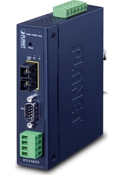 IP30 Endüstriyel 1-Port RS232/RS422/RS485 Serial Device Sunucu (IP30 Industrial 1-Port RS232/RS422/RS485 Serial Device Server)&lt;br&gt;1 x 100FX Sc, SM/30KM&LT;BR&GT;-40~75 Derece C