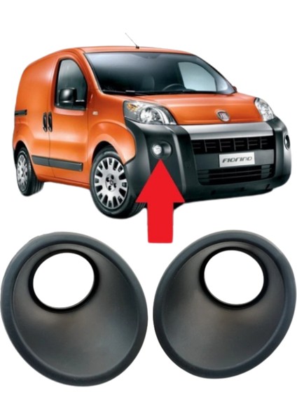 Fiat Fiorino Nemo Bipper Uyumlu Siyah Ön Sis Far Çerçevesi – Sol