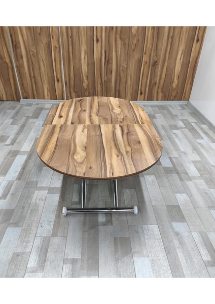 Ortadan Açılır Oval Amortisörlü Akıllı Yemek Masası