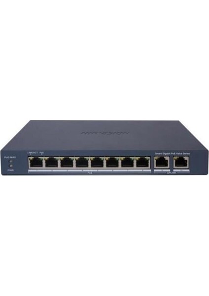 8port 60W Full Poe DS-3E1510P-EI/M Gıgabıt 2x-Uplınk Yönetilemez Switch