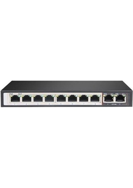 D-Lınk 10PORT 120W Full Poe DGS-F1010P-E/E Gıgabıt 2x-Uplınk Yönetilemez Poe Switch