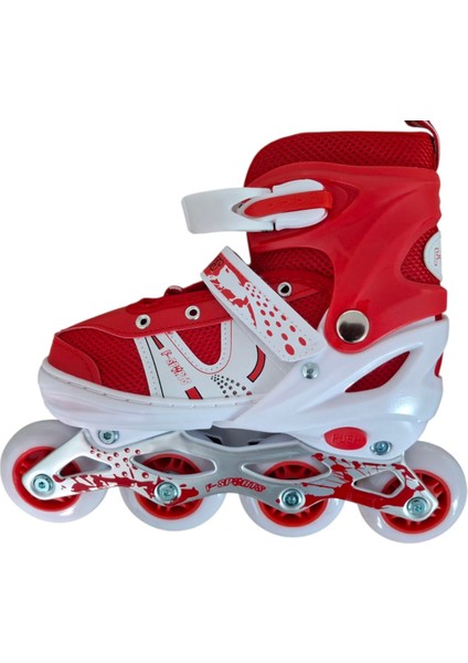 Furkan Toys F-Sports Kırmızı Ayarlabilir 2+2 Işıklı Metal Alıştırma Pateni Çanta..34-37 fiyatları