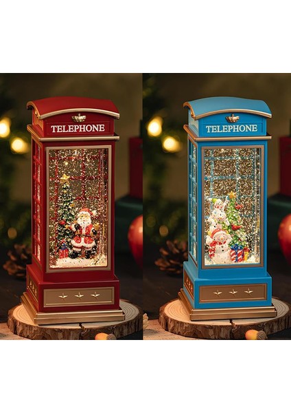 Telefon Kulübeli Işıklı Müzikli Kar Küresi ALK1829