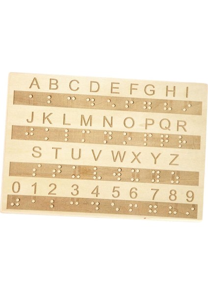 Yükseltilmiş Noktalı Ahşap Braille Tahta Öğrenme Tahtası (Yurt Dışından) fırsatları