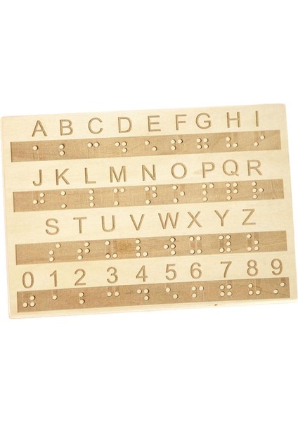 Yükseltilmiş Noktalı Ahşap Braille Tahta Öğrenme Tahtası (Yurt Dışından) indirimleri