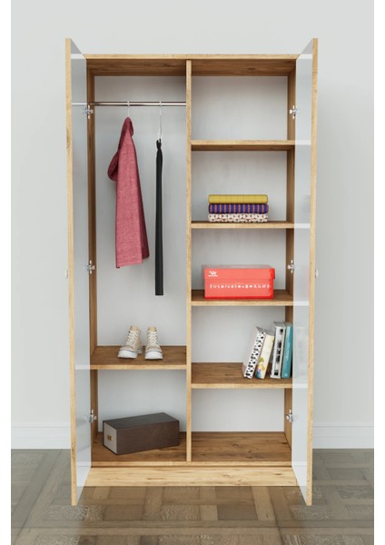 Minik Rüyacı Design "calista" Gardırop 5 Raflı Askılı Çocuk Odasi Elbise Dolabı fırsatları