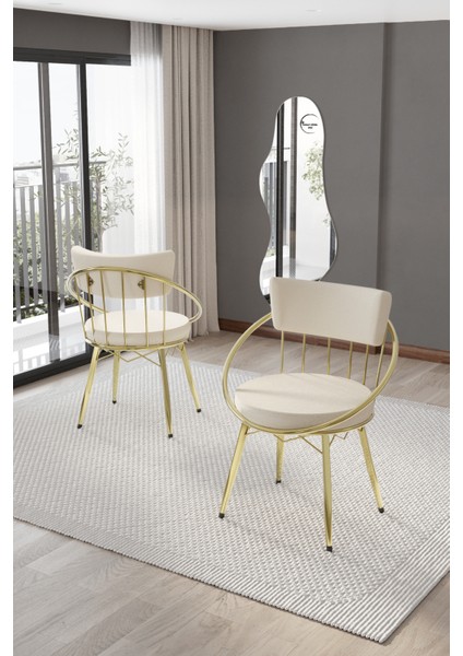 Mutfak Masası Takımı, Salon Masa Takımı,6 Kişilik Mutfak Masası Takımı Uzay Gold Salon Masa Takımı