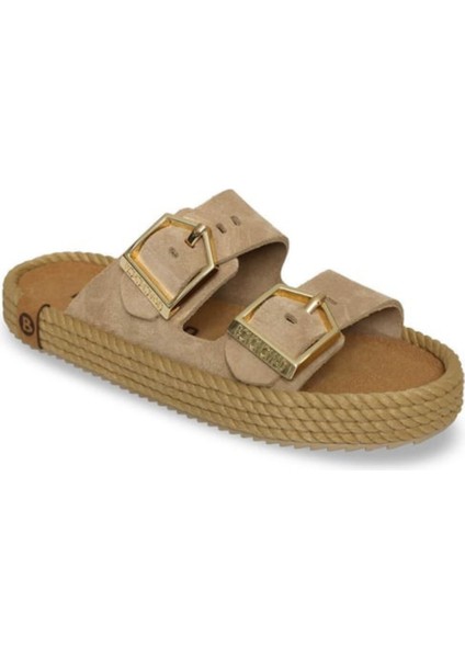Sydney Kadın Tokalı Terlik - Camel SYD12-00044