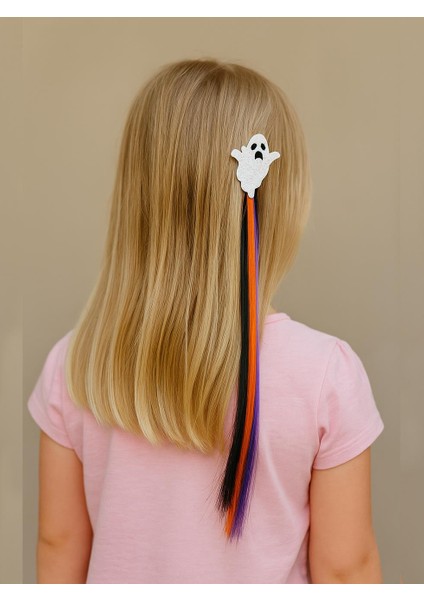 Takma Saç Hayalet Figürlü Tokalı Renkli Saçlı Postiş
