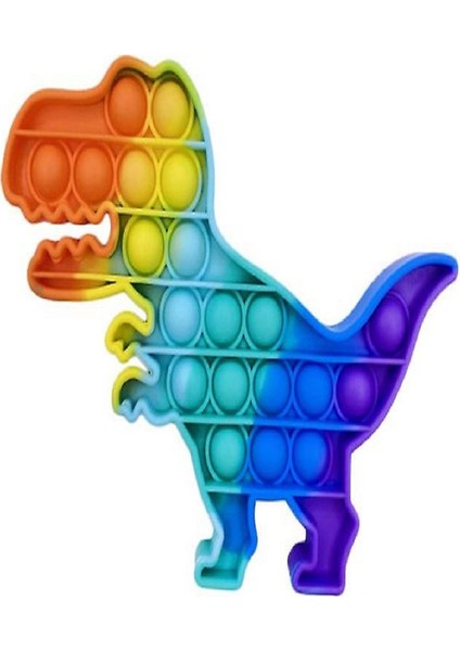 Renkli Dinozor ve Unicorn Popit Seti, Eğlenceli Iki Parçalı Oyuncak Koleksiyonu modelleri