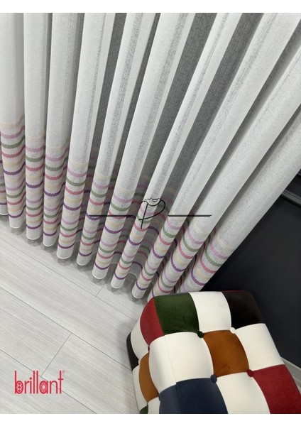 Tül Perde Çocuk Odası Tül Perdesi Colorful Gökkuşağı Desen fiyatları