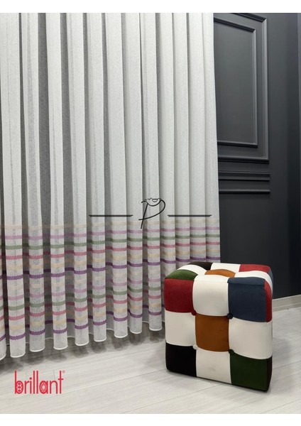 Tül Perde Çocuk Odası Tül Perdesi Colorful Gökkuşağı Desen modelleri