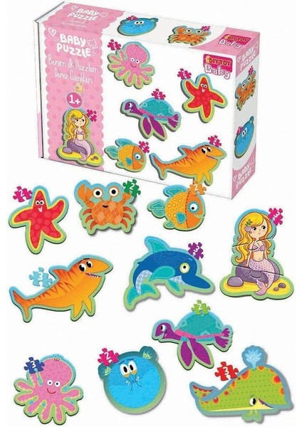 Renkli Deniz Canlıları Ilk Puzzle, Eğlenceli ve Öğretici Çocuk Oyunu