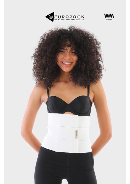 LP-380 3 Panelli Abdominal Kompresyon Korsesi - Ameliyat Sonrası Karın Korsesi - 22 cm