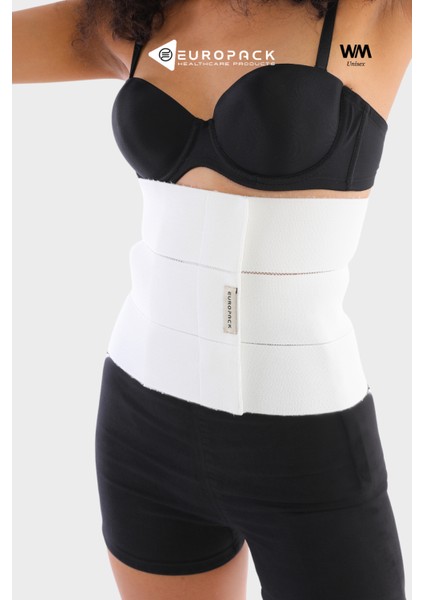 LP-380 3 Panelli Abdominal Kompresyon Korsesi - Ameliyat Sonrası Karın Korsesi - 22 cm
