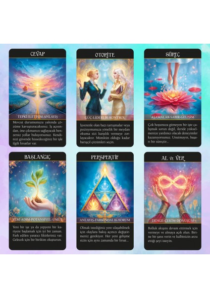 Para ve Kariyer Kehanet Destesi / 90 Adet Açıklamalı ve Anahtar Kelimeli Kehanet Tarot Kartı