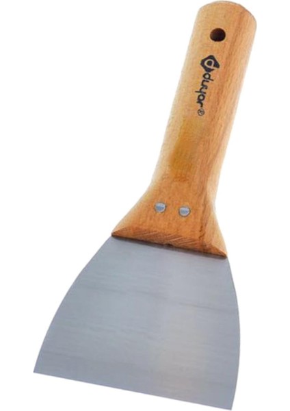 Macun Ispatulası Ahşap Sap Yay Çeliği 9 cm DYR303 *(2'li Avantaj Paket)*