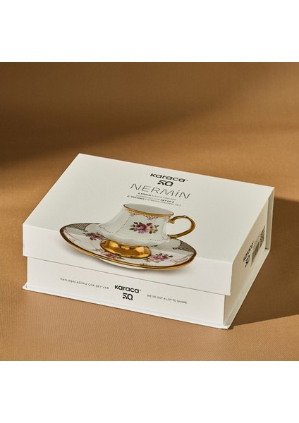 Nermin 2 Kişilik Kahve Fincan Takımı 85 ml