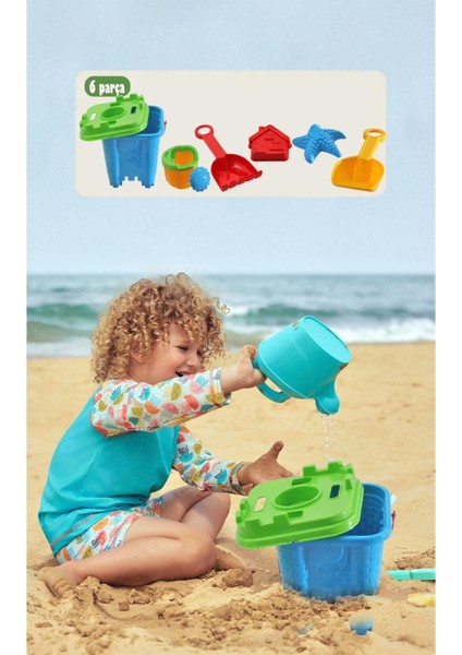 Çocuklar Için Renkli Yüzme ve Eğlence Seti, Can Simidi, Kolluk, Kum Kovası fiyatları