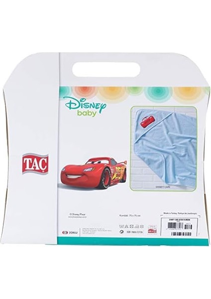 Cars Karakter Baskılı Pamuk Bebek Kundak, Mavi, 75X75 cm