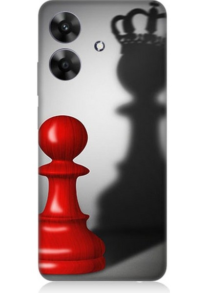 Realme Note 60 Uyumlu Piyonun Taçlı Hayali Desenli Silikon Kılıf