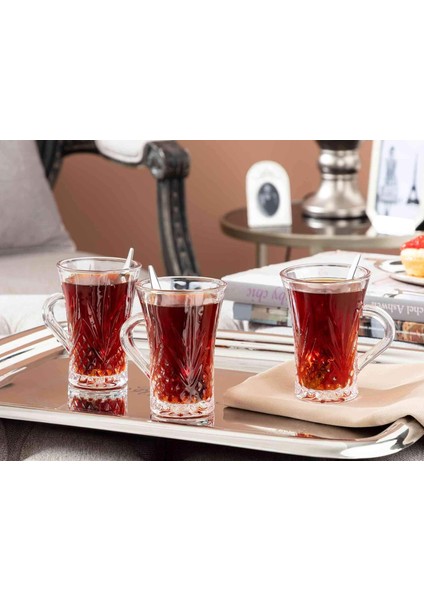 Coco Felecia 4-Lü Çay Fincanı Şeffaf