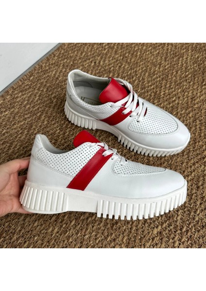 Hakiki Deri Bağcıklı Sneakers modelleri