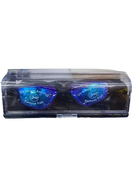 Mavi Silikon Yüzücü Gözlüğü, Buğu Önleyici ve Uv Korumalı, Çok Renkli Tasarım