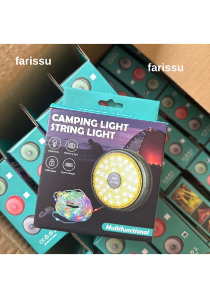 8 Fonksiyonlu 10 Metre Rgb LED Kamp Lambası | Powerbank Özellikli, Type-C Şarjlı, Taşınabilir Işık Zinciri