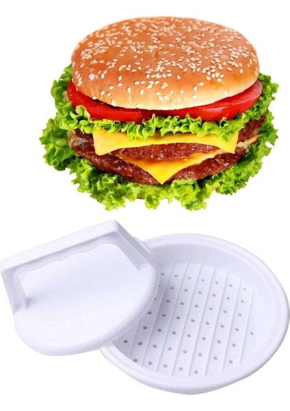 Hamburger ve Köfte Şekillendirici Köfte Kalıbı Pratik Burger Pres Aparatı (4172)