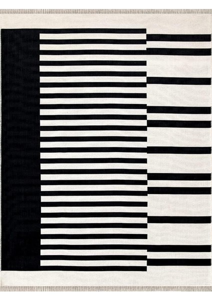 Home Çift Taraflı Makinada Yıkanabilir Modern Desenli Dokuma Kilim Karessa 2 (60X180)