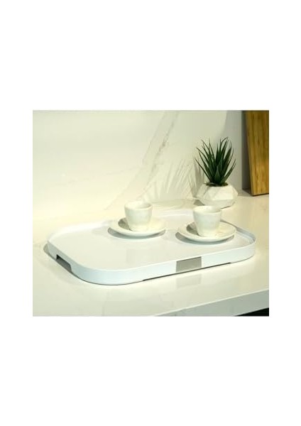 Mutfak Servis Tepsisi-Beyaz M-E71-01