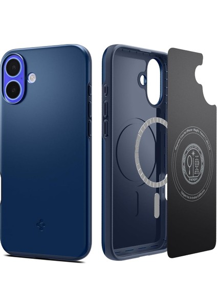 iPhone 16 Plus Kılıf Thin Fit Magfit Magsafe Özellikli Navy Blue - ACS08061