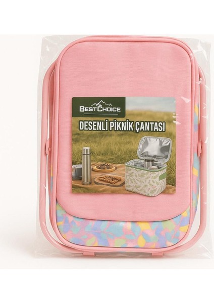 Desenli Izolasyonlu Piknik Sepeti, Pratik ve Şık Seyahat Çantası Için Ideal Seçenek