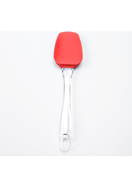 Silikon Spatula, Mutfak Pişirme Aracı, Şeffaf Tutma Yeri (Kırmızı)