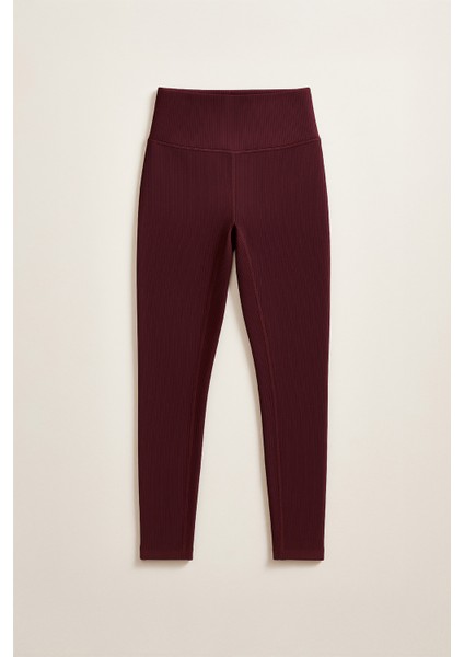 Yüksek Bel Toparlayıcı Ripli Fitilli Spor Kadın Tayt modelleri