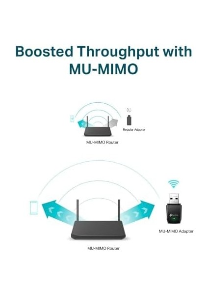 Archer T2U, AC600 Mbps Kablosuz Dual-Band USB Adaptör