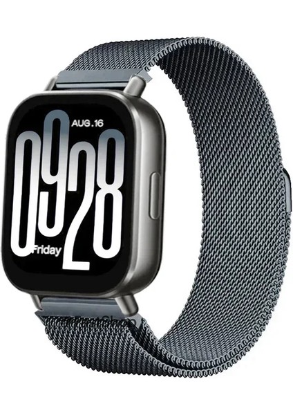 Xiaomi Redmi Watch 5 Active / Watch 5 Lite Uyumlu 22MM Örgü Metal Hasır Manyetik Akıllı Saat Kordonu