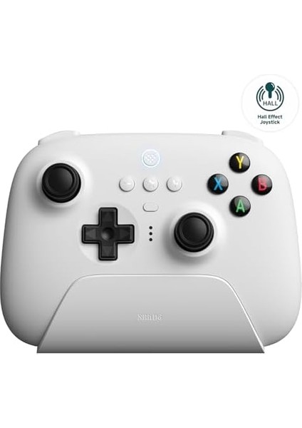 Ultimate Hall Effect 2.4g Controller ve Şarj Dock - Beyaz Windows, Android Pc Ipad Uyumlu modelleri