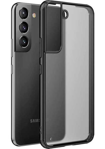 Samsung Galaxy S22 Için Kılıf Frosted Frame Siyah [galaxy S22 ile Uyumlu Kılıf - Siyah]