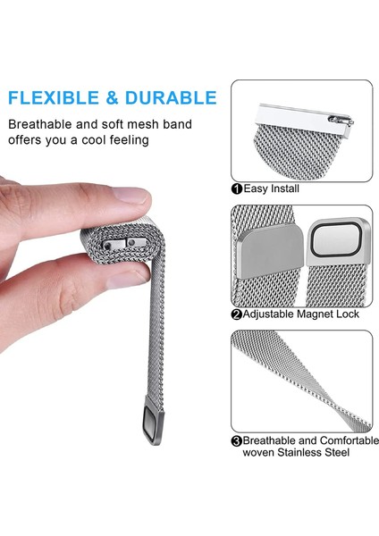 Xiaomi Redmi Watch 5 Active / Watch 5 Lite Uyumlu 22MM Örgü Metal Hasır Manyetik Akıllı Saat Kordonu indirimleri