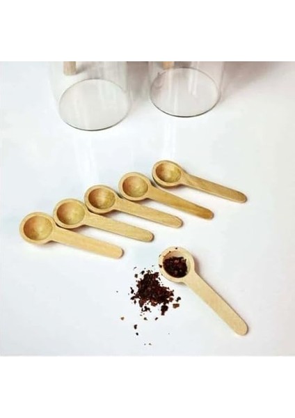 Ahşap Mini Kaşık Seti, Baharat Ölçü Kaşığı, 6 Parça Kaliteli, Ithal (3 Büyük, 3 Küçük)