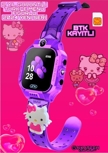 Sim Kartlı Lbs Konum Takipli Akıllı Çocuk Saatibtk Kayitli Yerli Üretim Figürlü Model