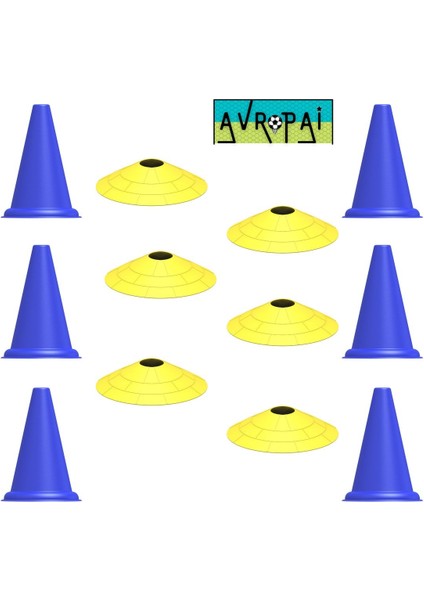 Futbol Antrenman Seti Huni ve Çanak Seti Antrenman Set Eğitim Seti 17 cm Huni ve Çanak Set 6'lı