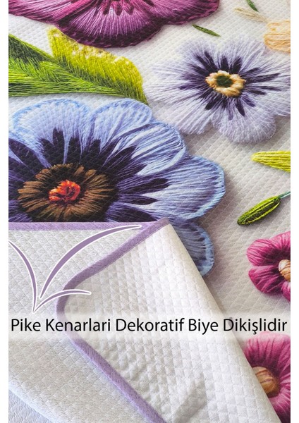 Pike Takımı Pamuklu Çift Kişilik Jakar Dokuma Yatak Örtüsü Nakkaş 2