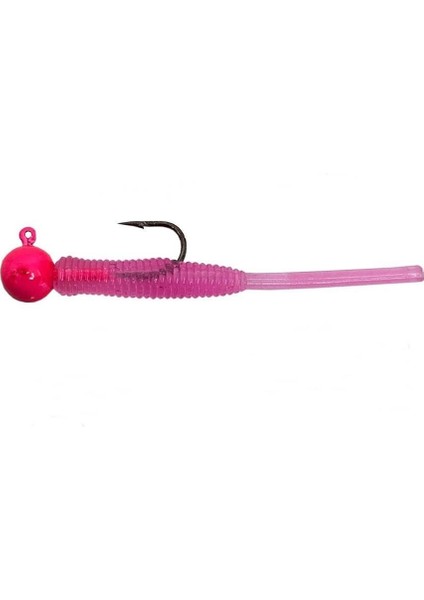 Hook Worm CY091 Jighead+Lrf Silikonu 1.5gr+4.5cm Head Glow/light Pink modelleri