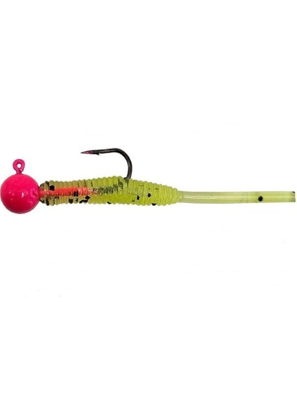 Hook Worm CY091 Jighead+Lrf Silikonu 1.5gr+4.5cm Head Glow/light Pink fırsatları