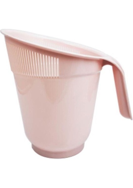 Plastik Eğimli Çok Amaçlı Pratik Pirinç Makarna Süzgeci Pembe