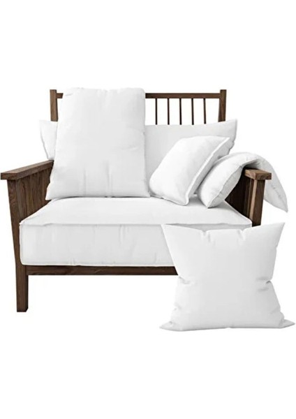 4 Adet Ultra Dolgun Kare Kırlent Içi Yastık - Mikrofiber Kumaş, Yüksek Kalite, Saf Boncuk Dolgu indirimleri