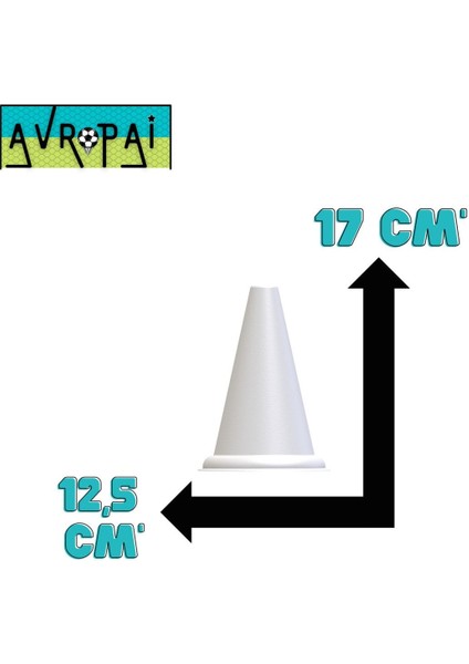 Çok Renkli 8 Adet 17 cm Antrenman Hunisi 8 Adet Antrenman Çanağı